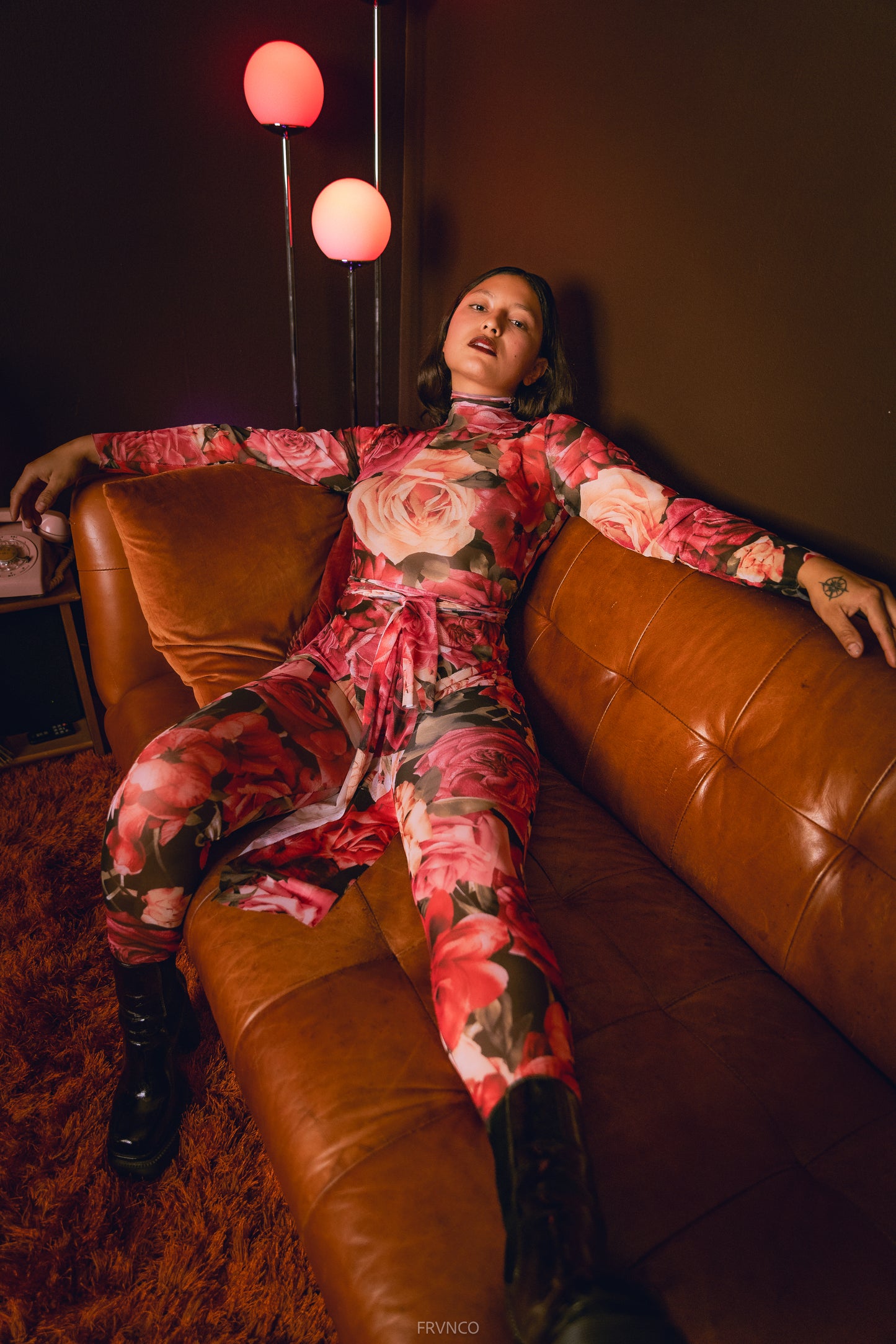 Rose Mesh Full body Catsuit