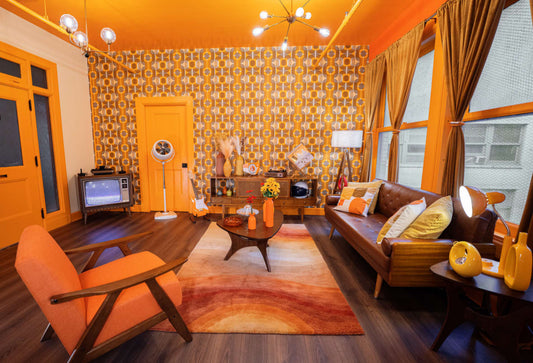 April 14th Retro Orange Room Boudoir Photoshoot