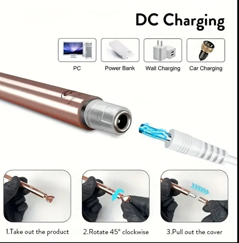 Gold Heart Slim Wand