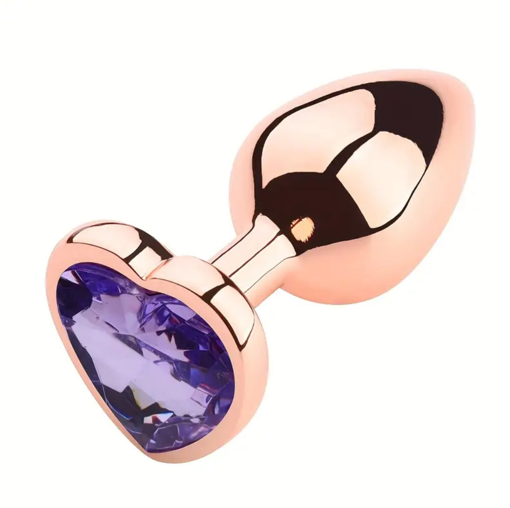 Purple Crystal Heart Plug