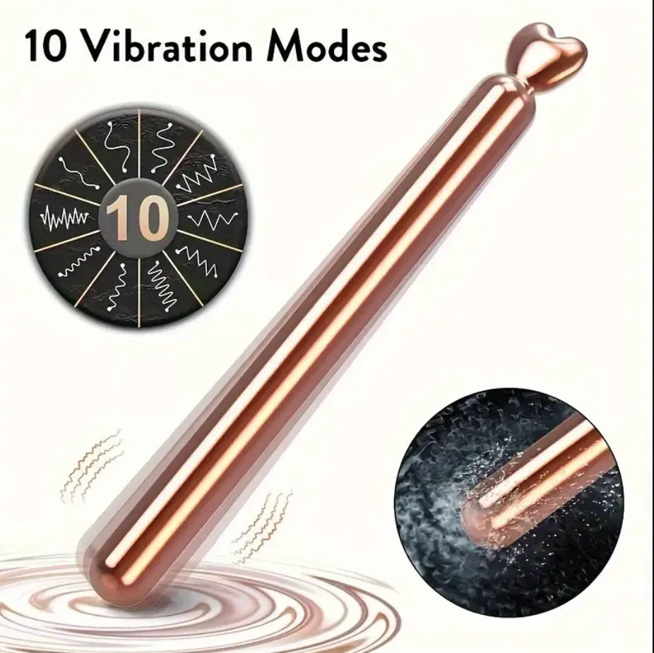 Gold Heart Slim Wand