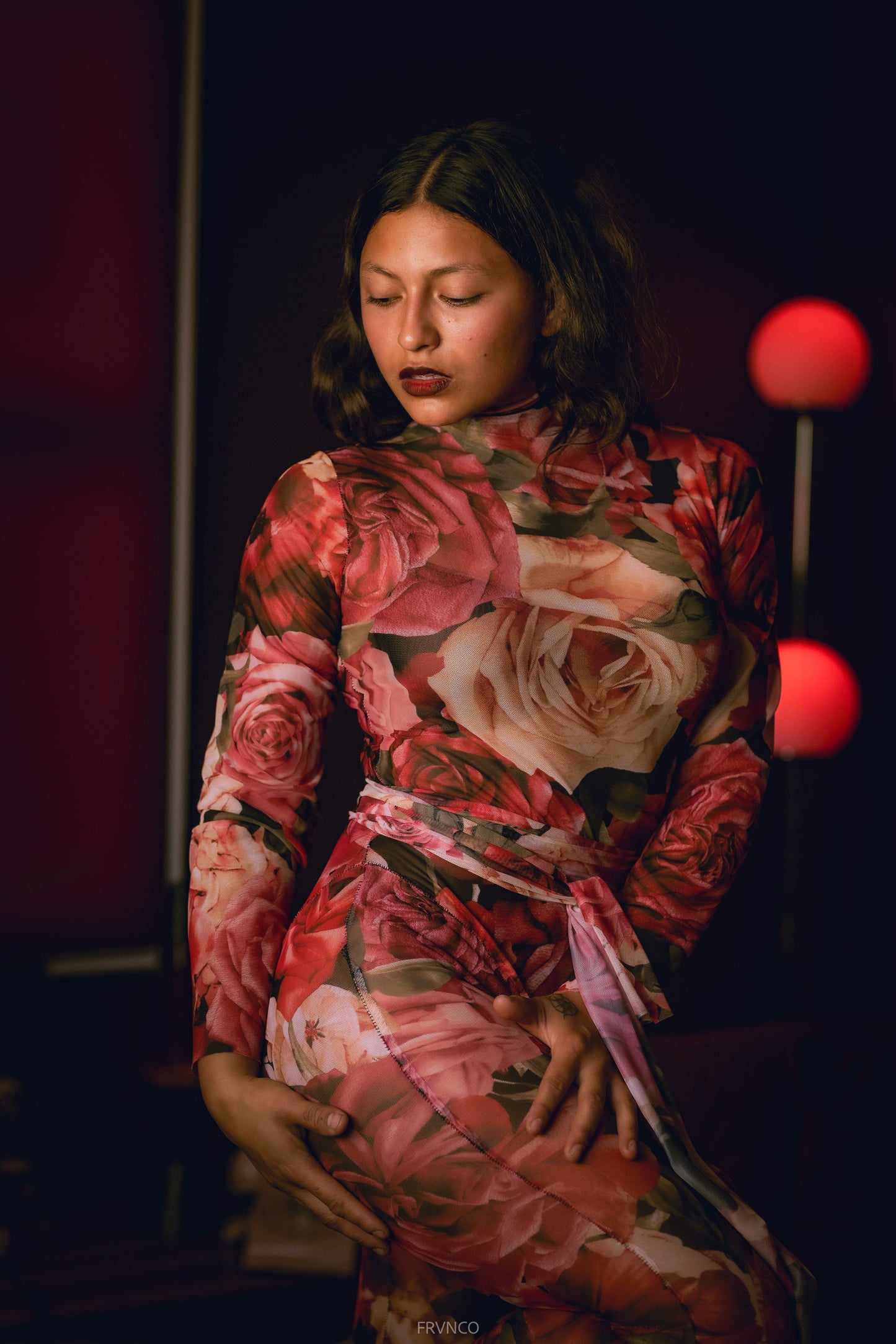 Rose Mesh Full body Catsuit