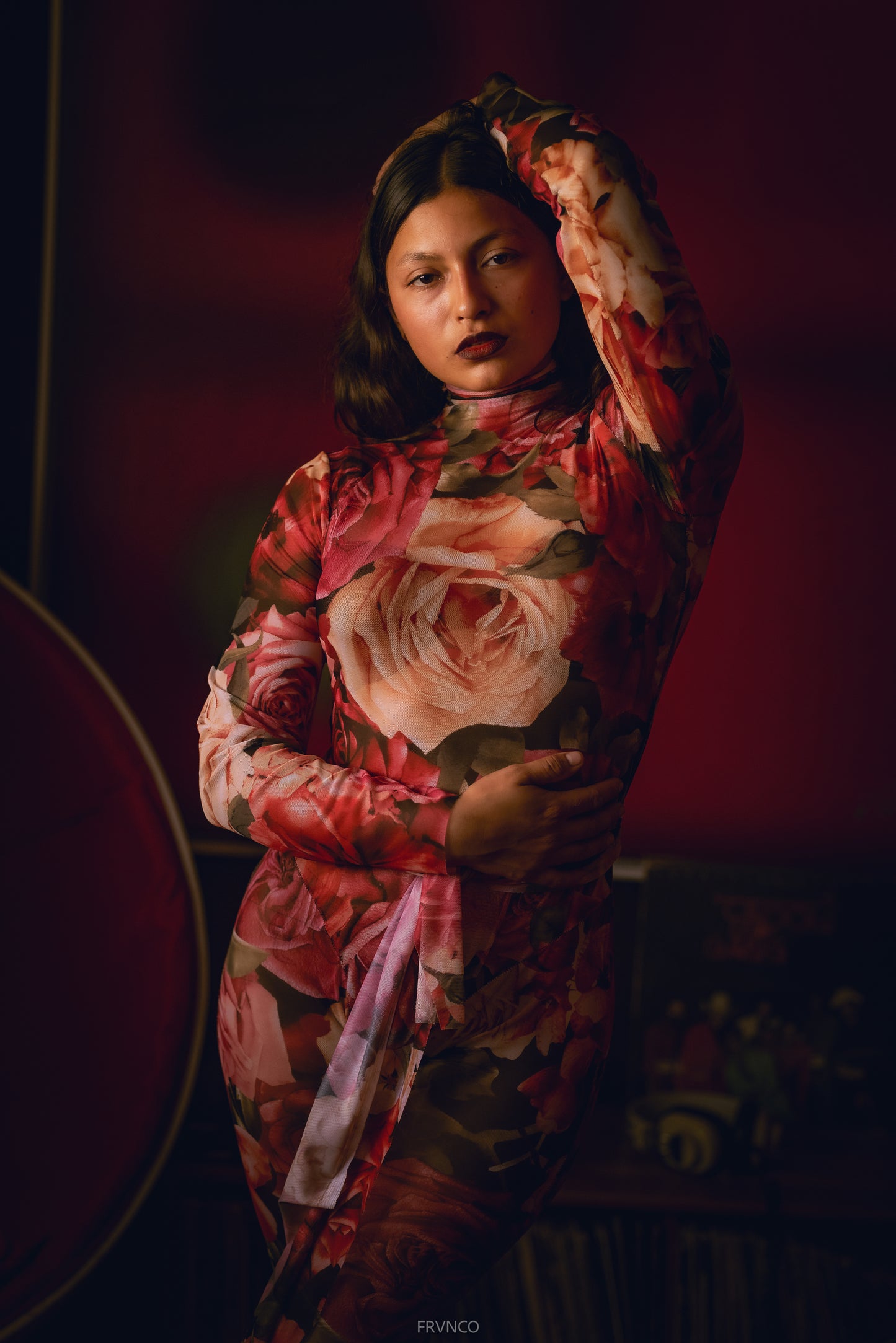 Rose Mesh Full body Catsuit