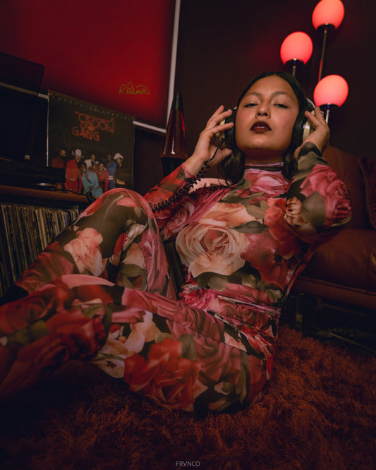 Rose Mesh Full body Catsuit