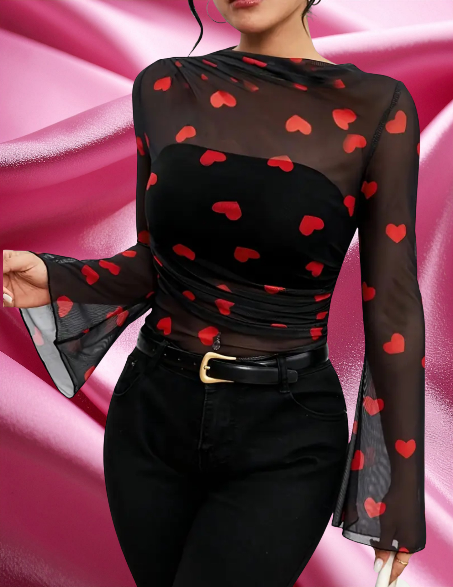 Cross my Heart Mesh Wrap Top