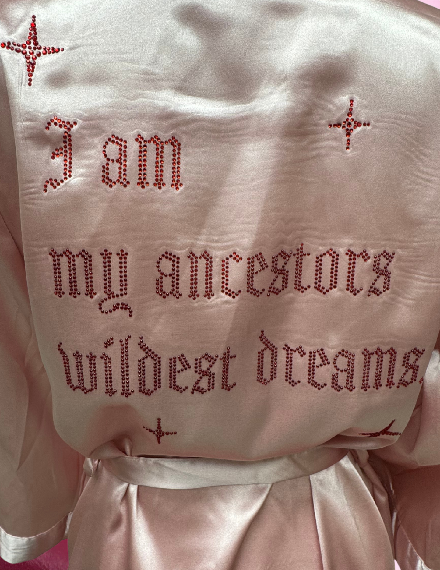 Pink Ancestors Satin Robe