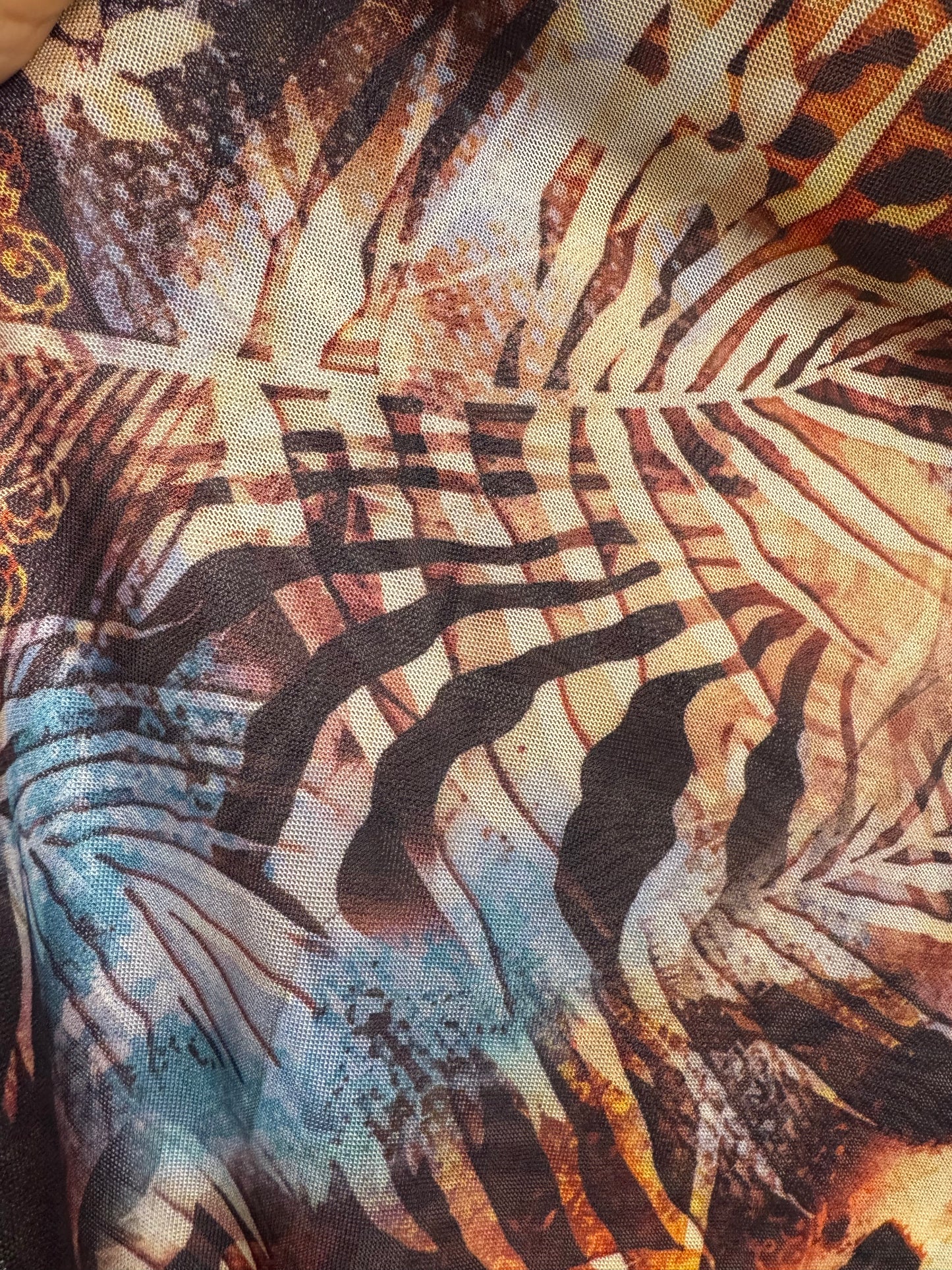 Blue Tropic Mariposa Wrap Top