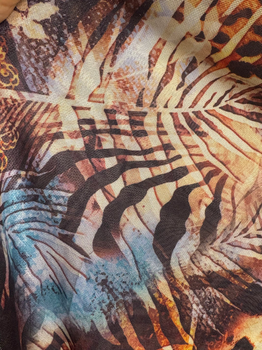 Blue Tropic Mariposa Wrap Top