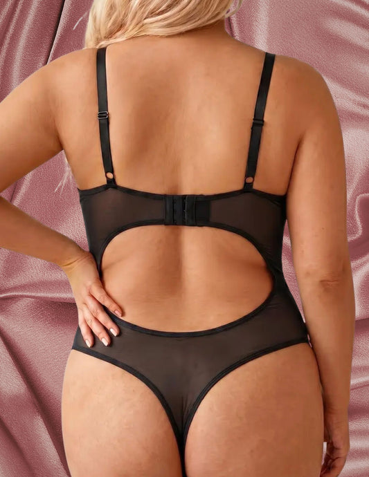 Purple Primavera Plus Size Bodysuit