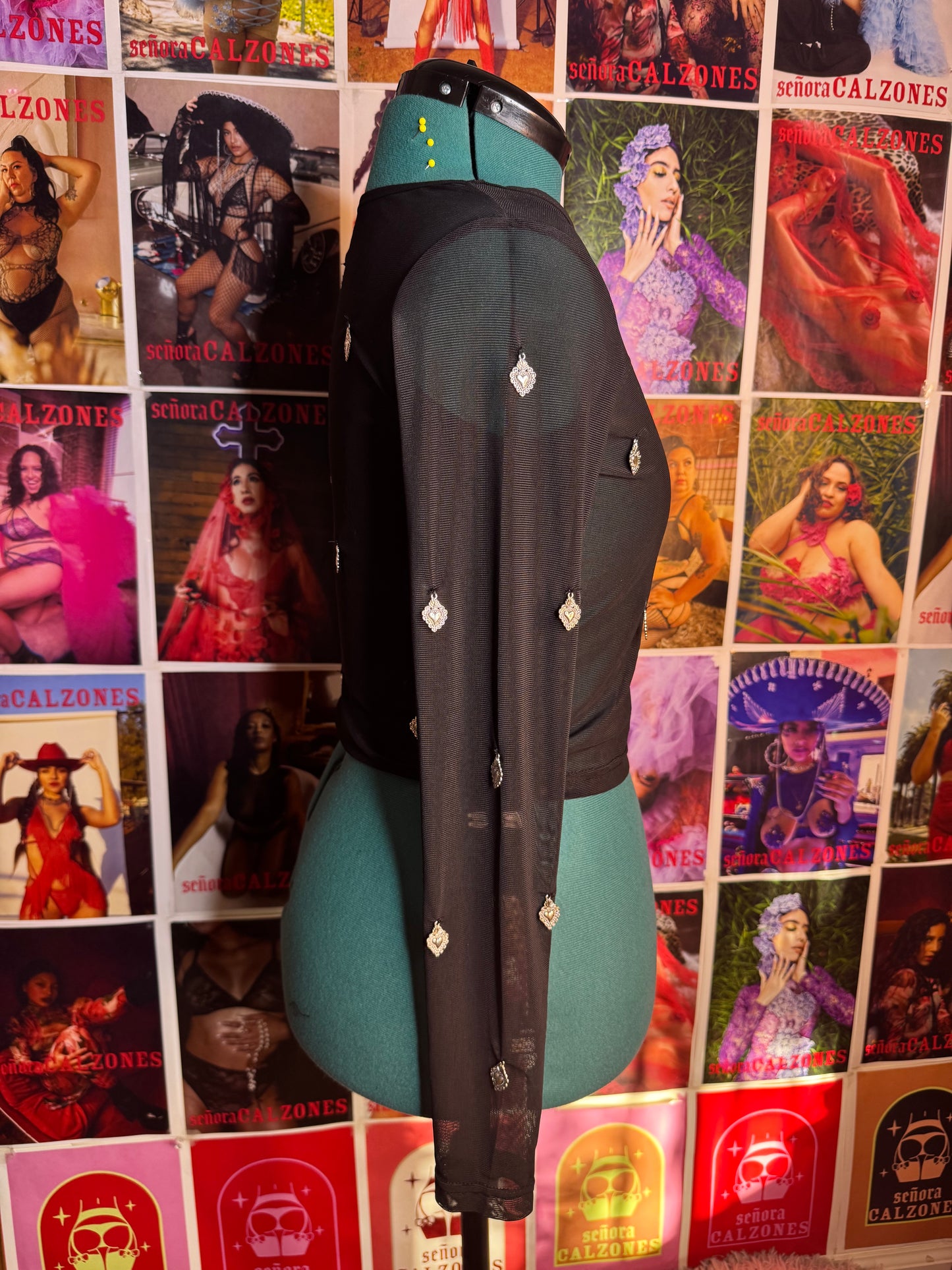 Sacred Heart Mesh Top