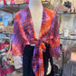 Tie Dye Mesh Mariposa Wrap Top