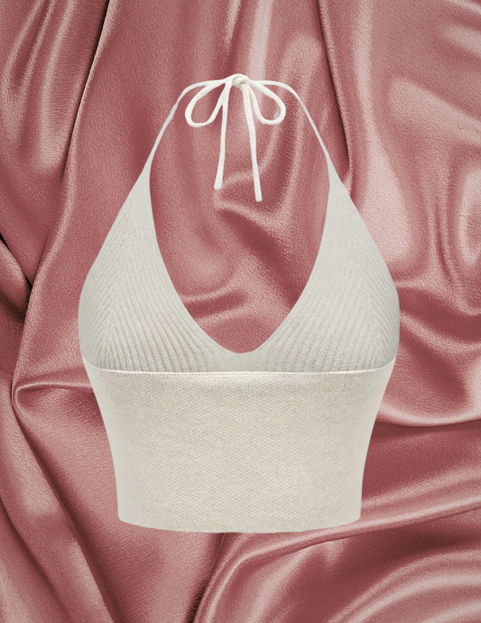 Sun Goddess Knit Halter Bralette