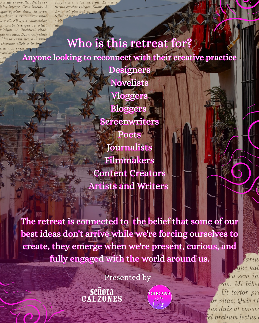 THE WRITTEN PATH Writers Retreat May 2027 San Miguel De Allende MX