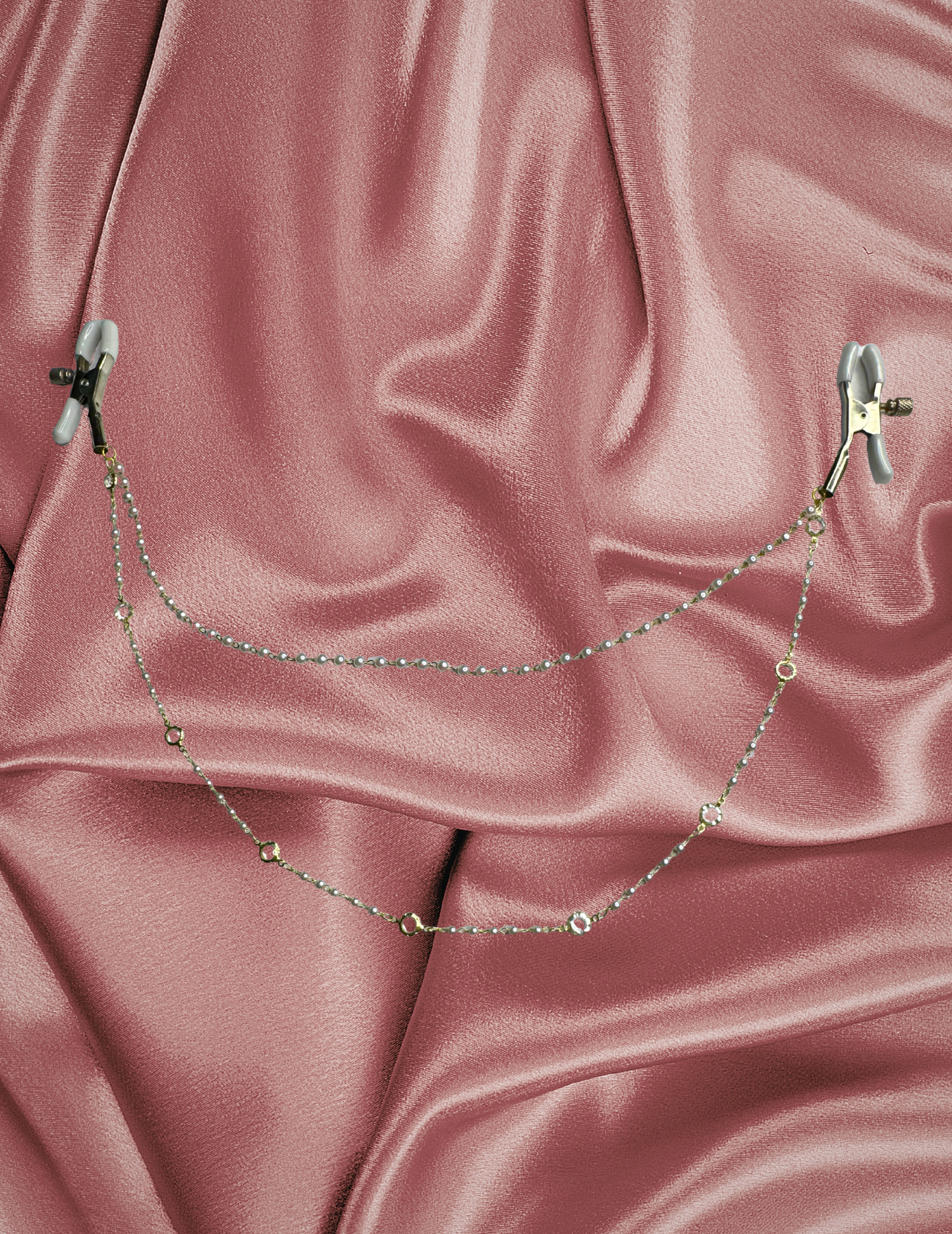 Pearl Dream Chain Nipple Clamps