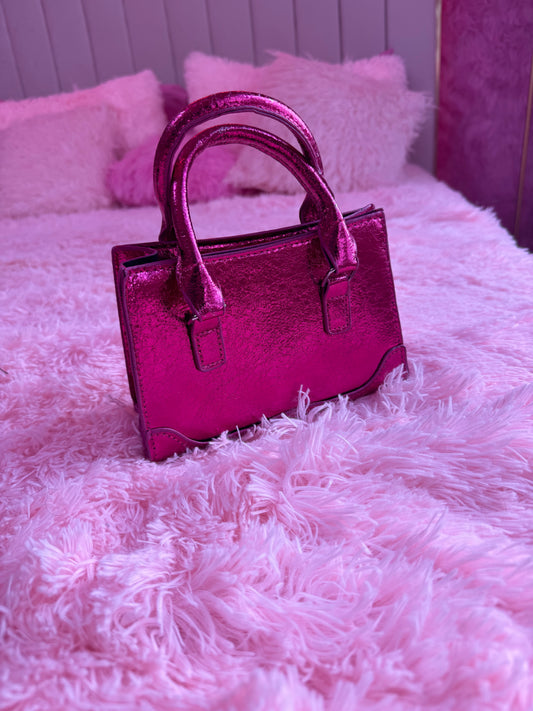 Pink Bebe Metallic Mini Purse