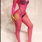 Pink Cheeky Fishnet Bodystocking