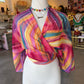 Rainbow Swirl Mesh Mariposa Wrap Top