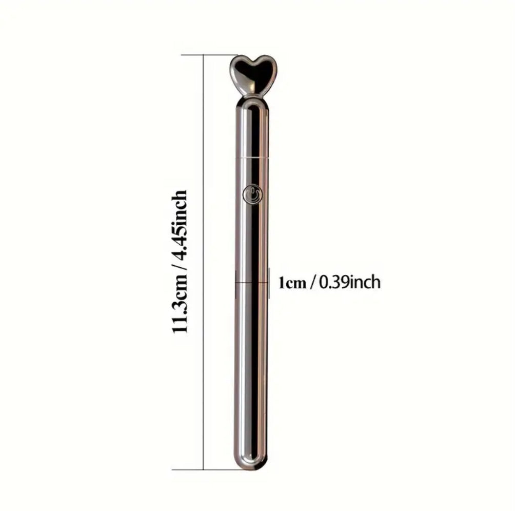 Silver Heart Slim Wand