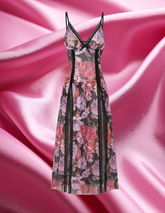 Dark Femme Sheer Slip Dress