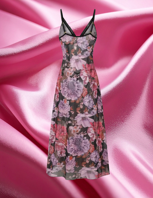 Dark Femme Sheer Slip Dress