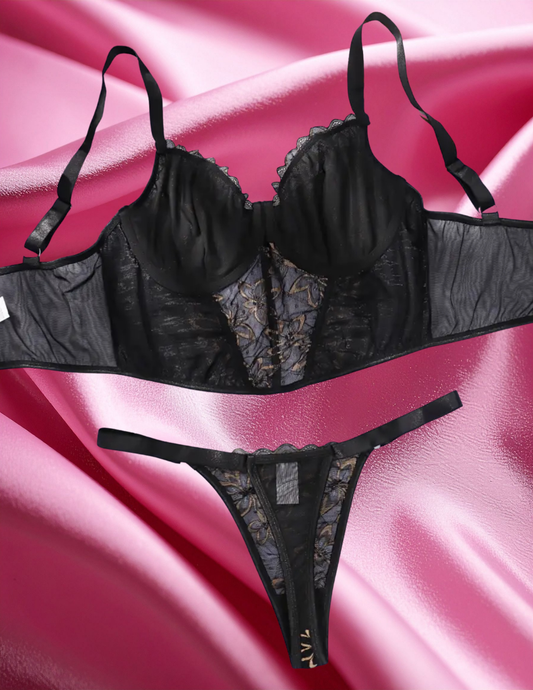 Candela Plus Size Bustier 2pc set