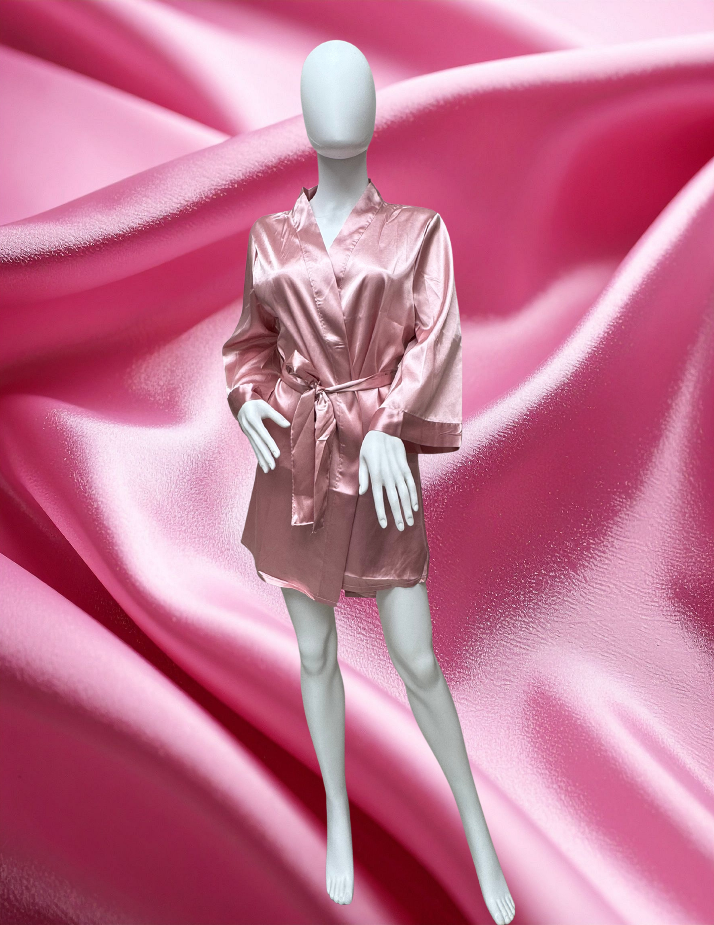 Pink Ancestors Satin Robe