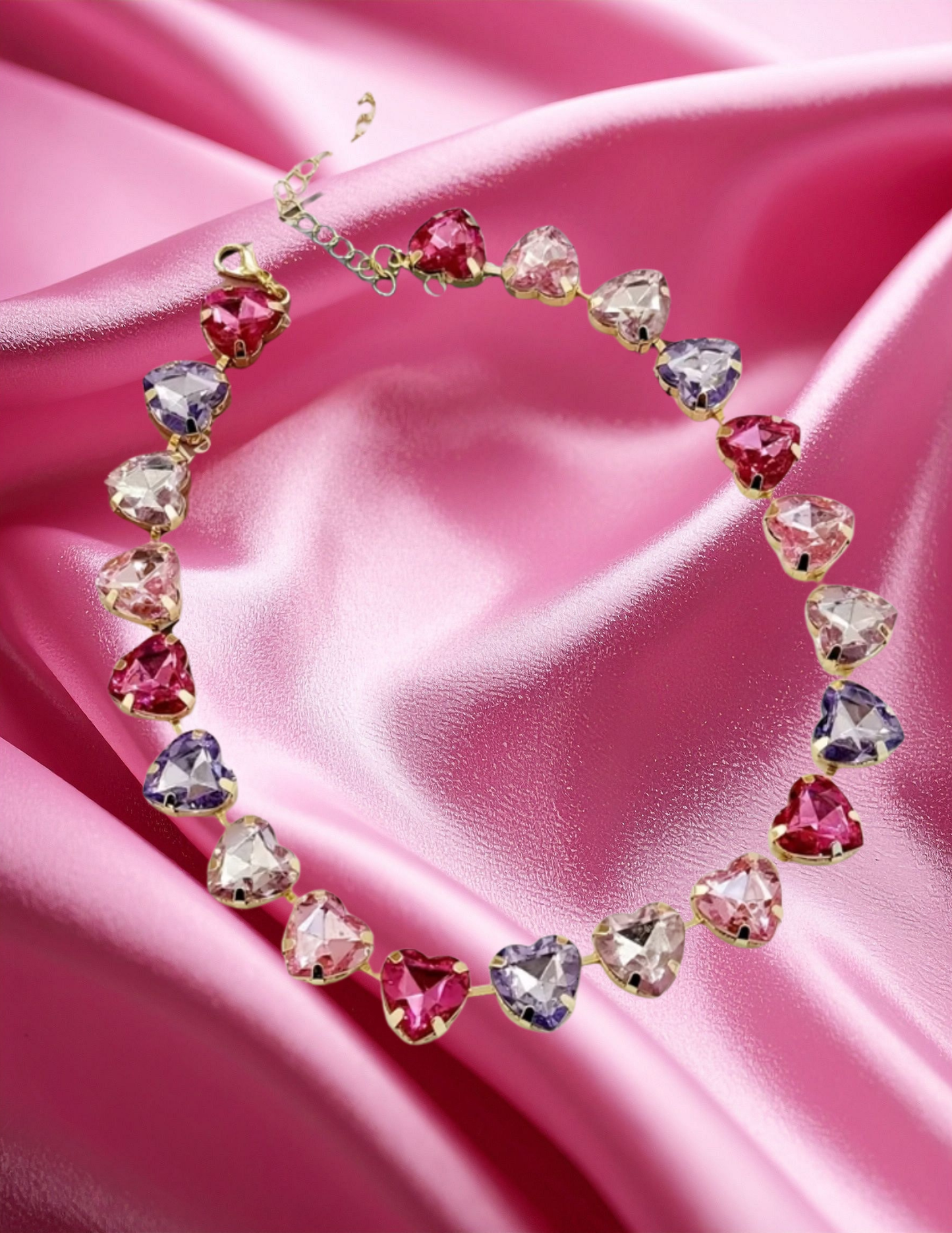 Pink Sweetheart Rhinestone Necklace
