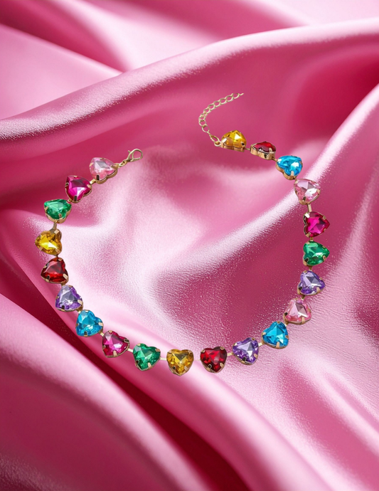 Sweetheart Rhinestone Necklace