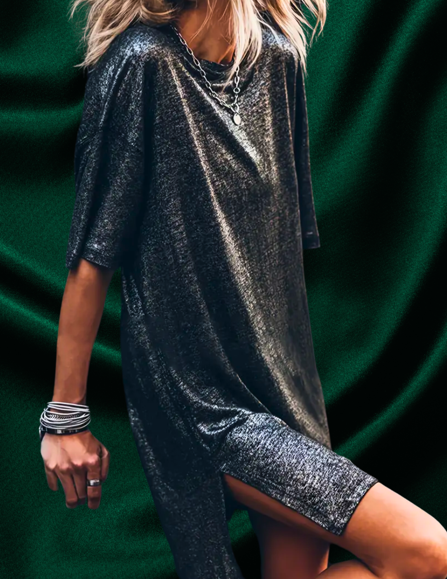 Black Holiday Shirt Dress PREORDER