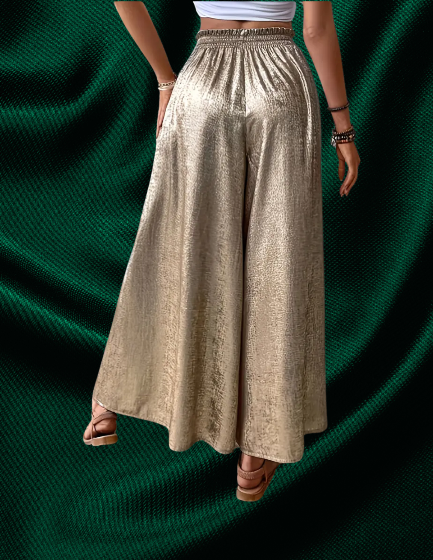 Golden Holiday Wide Leg Pant PREORDER