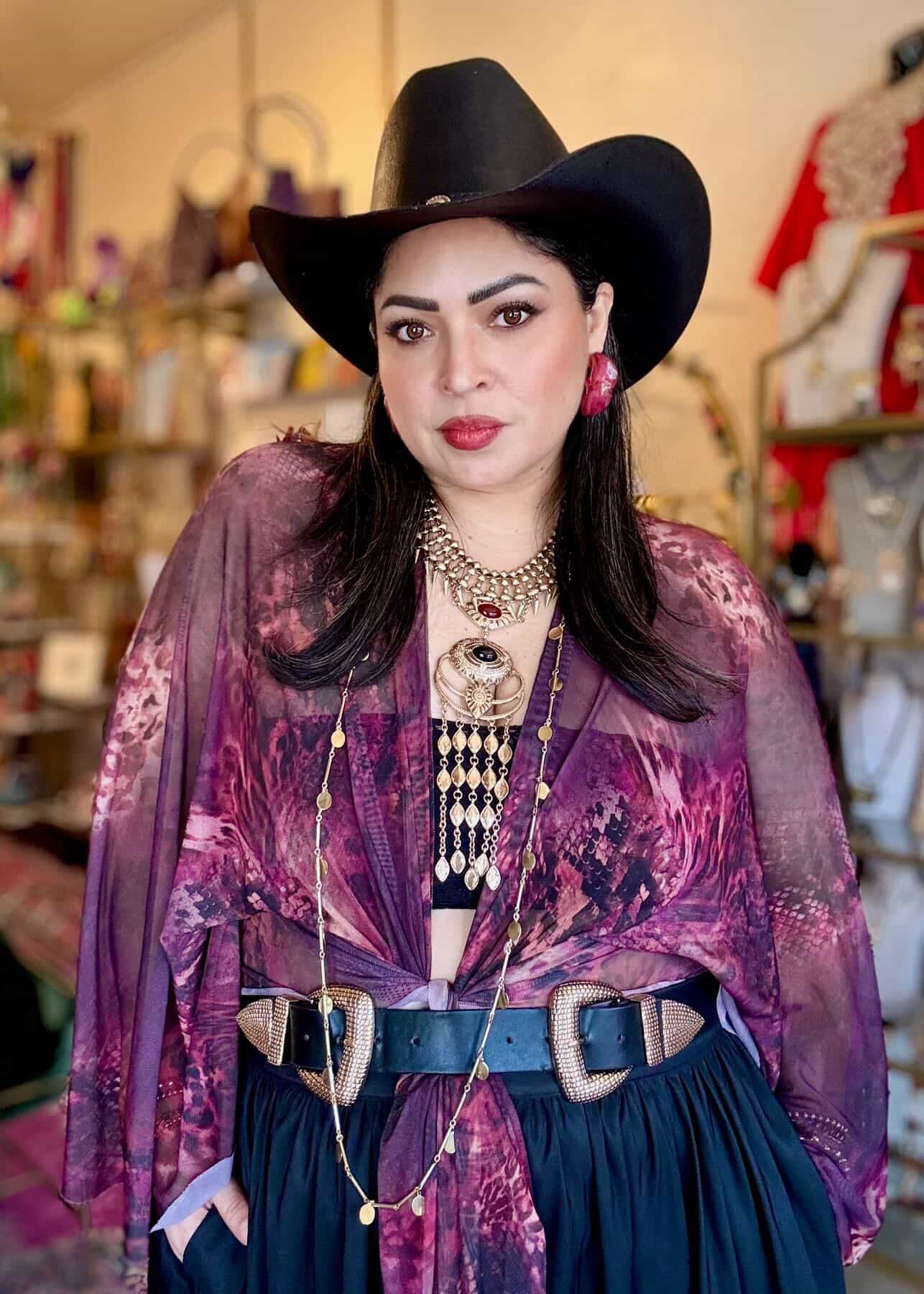 Dark Femme Mariposa Wrap Top