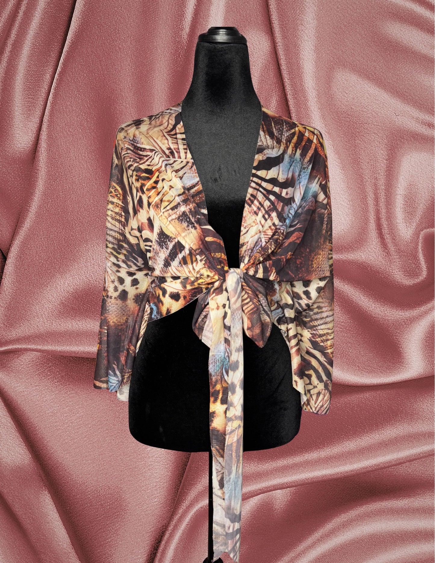 Blue Tropic Mariposa Wrap Top