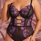 Purple Primavera Plus Size Bodysuit