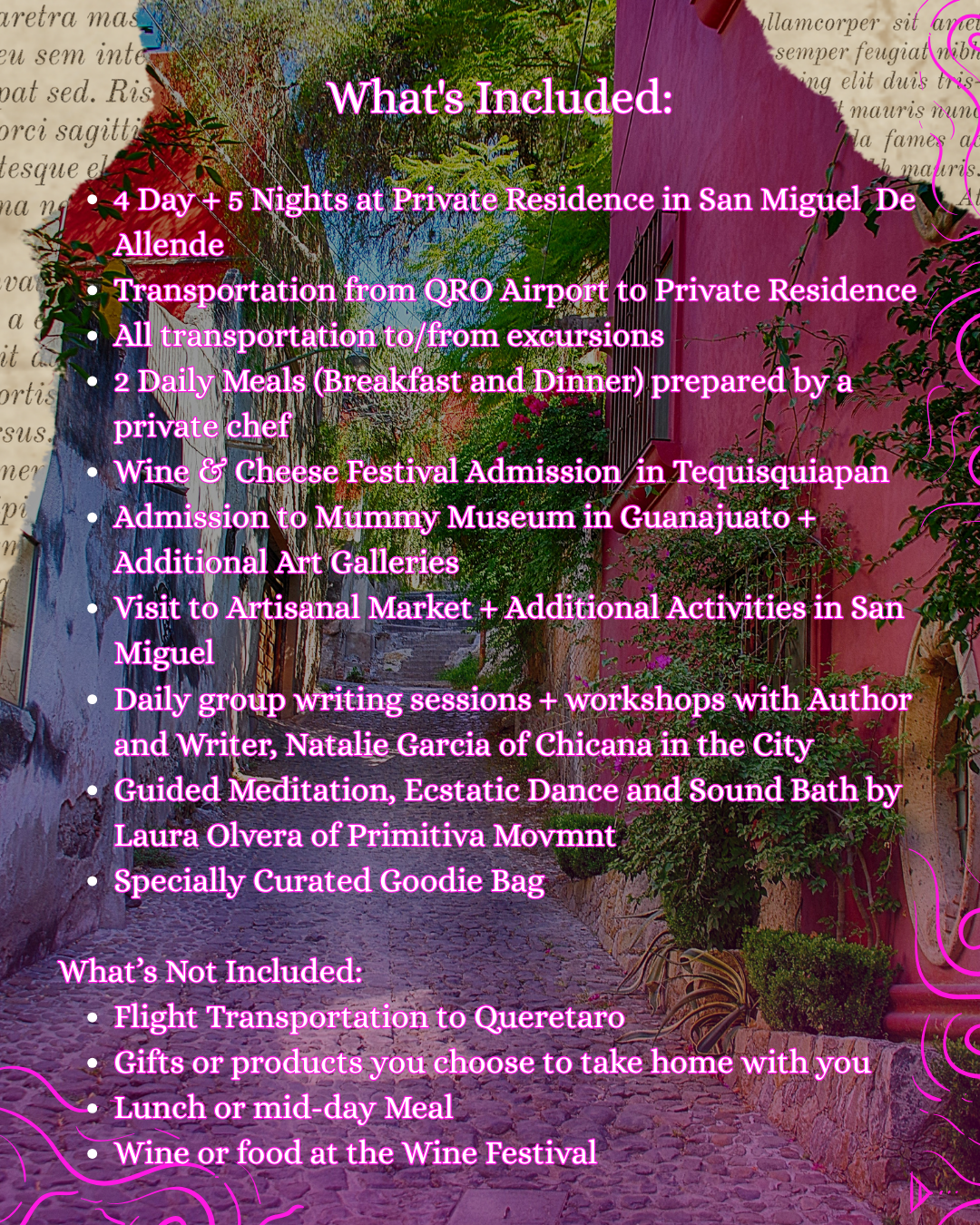 THE WRITTEN PATH Writers Retreat May 2027 San Miguel De Allende MX