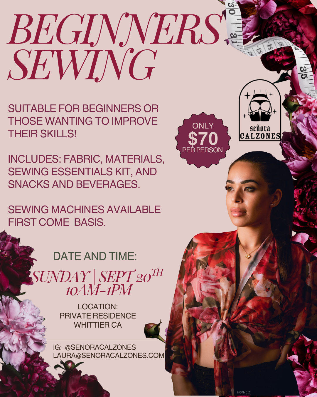Sept 20th Beginners Sewing: Pants
