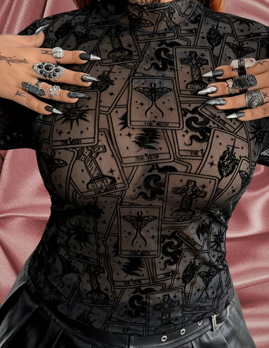 Brujita Tarot Mesh Top Preorder