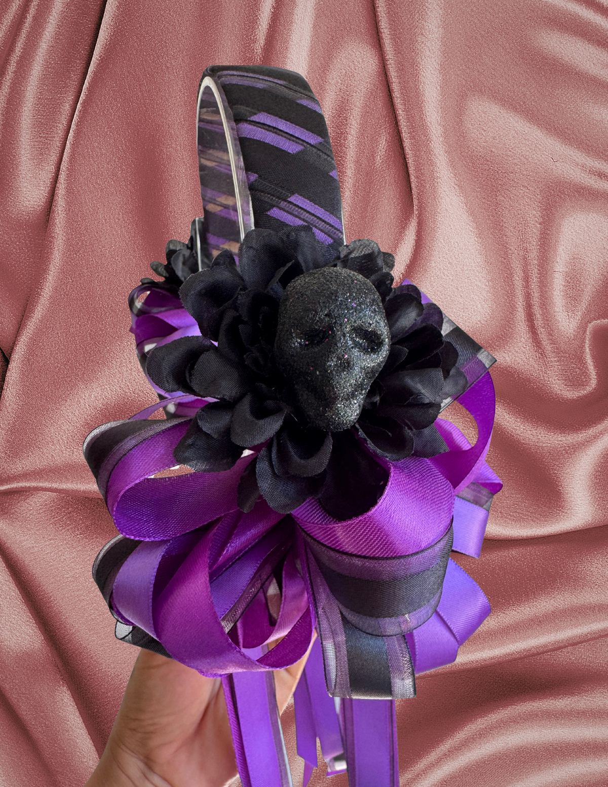 Black Skull Flower Crown