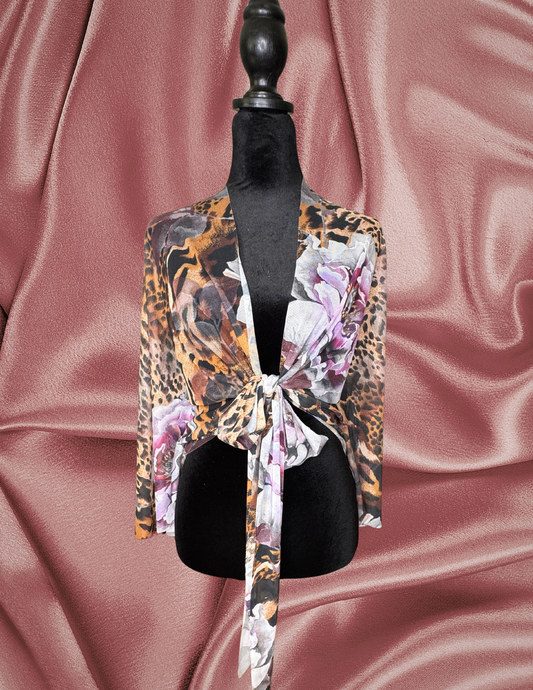 Tigress Mesh Mariposa Wrap Top