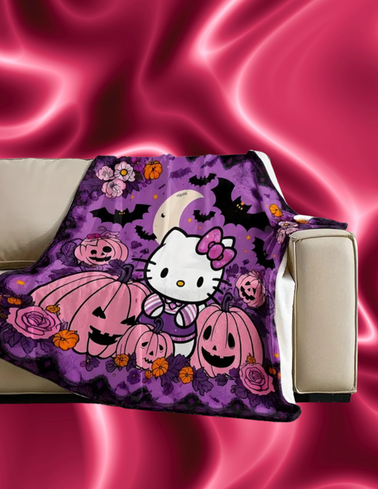 Spooky Hello Kitty Blanket