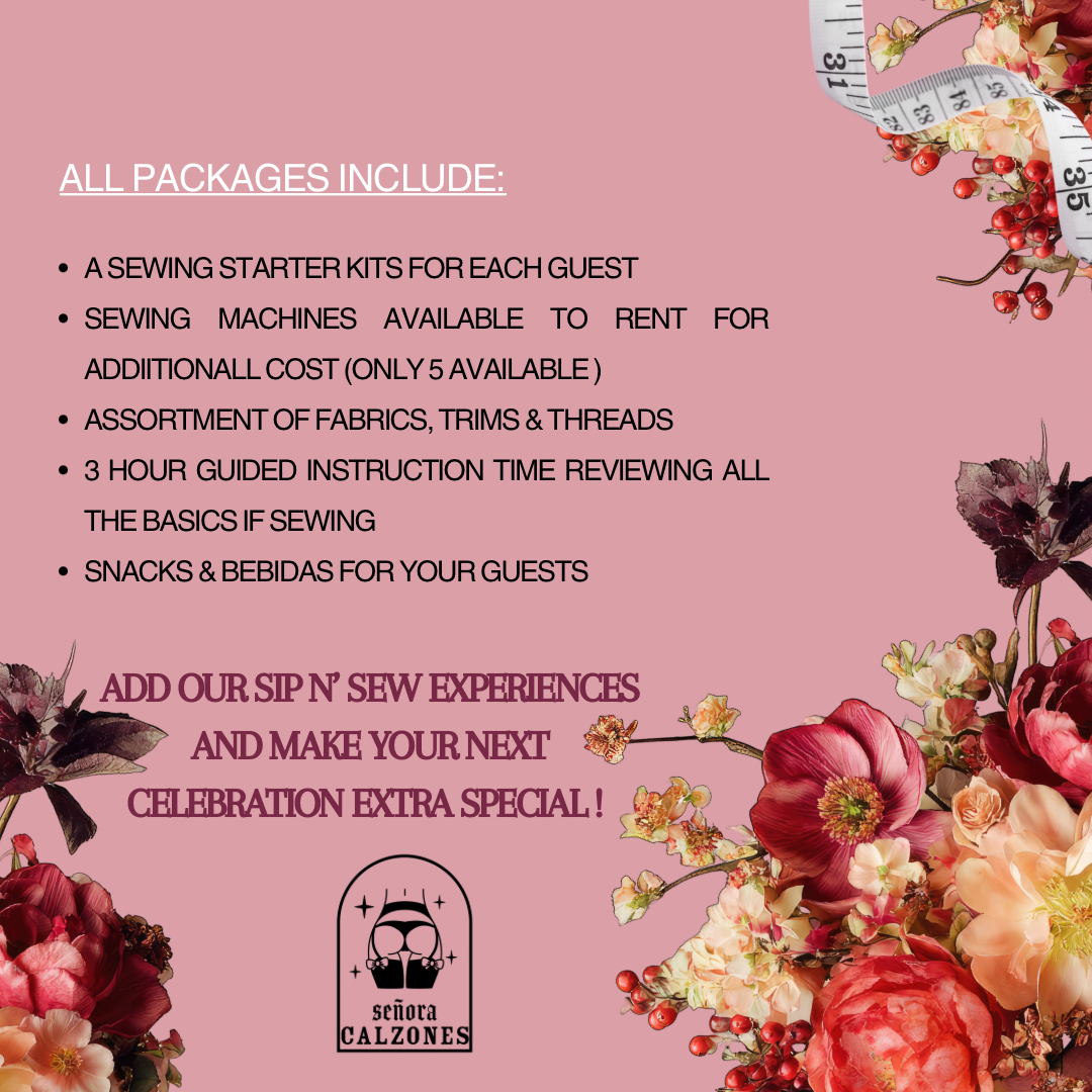 Sip N’ Sew Private & Group Sewing Class