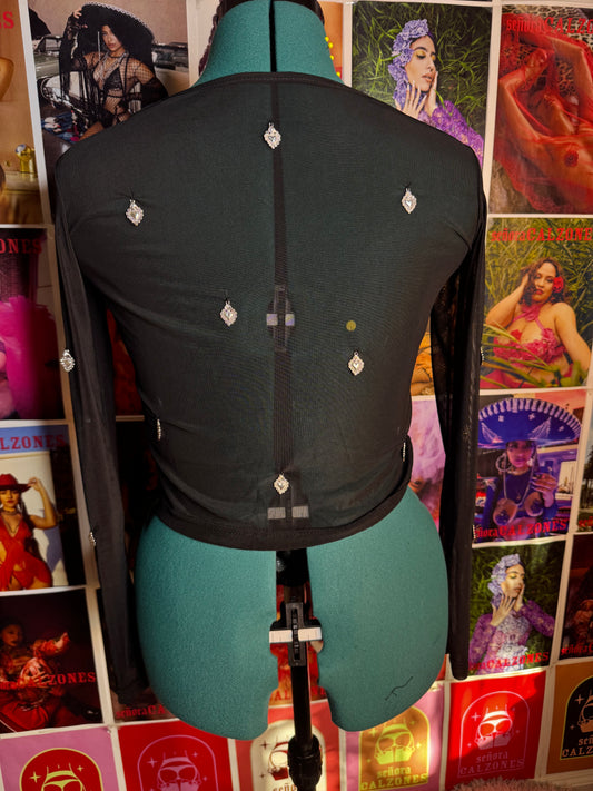 Sacred Heart Mesh Top