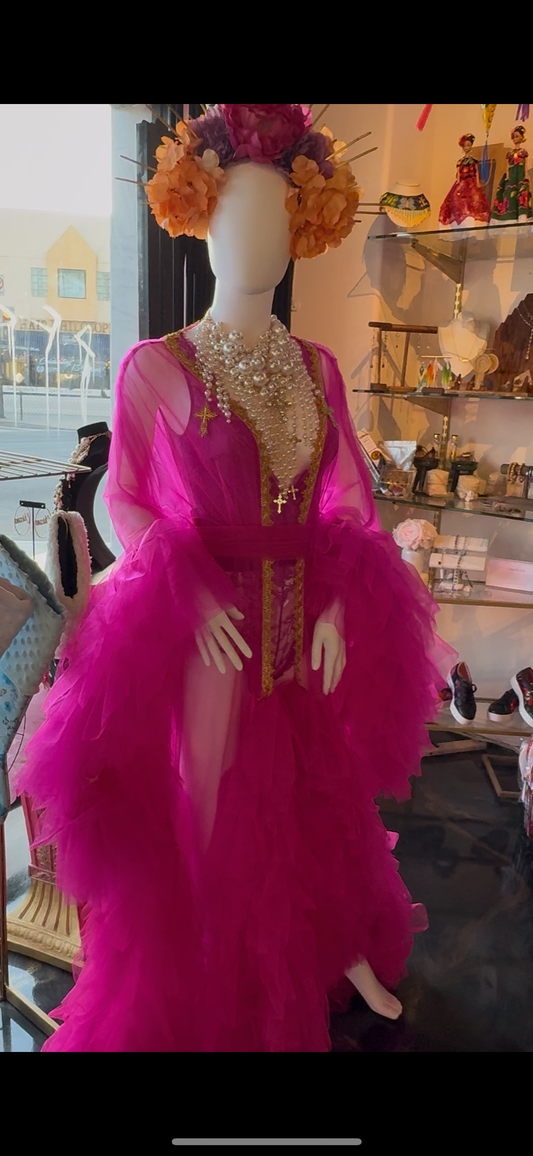 Reina Robe Hot Pink